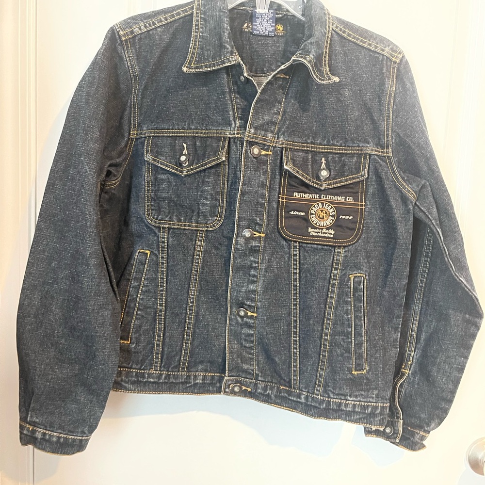 Men's Blue Denim Jacket PACO Vintage authentic clothing Sz M 20” pit to pit